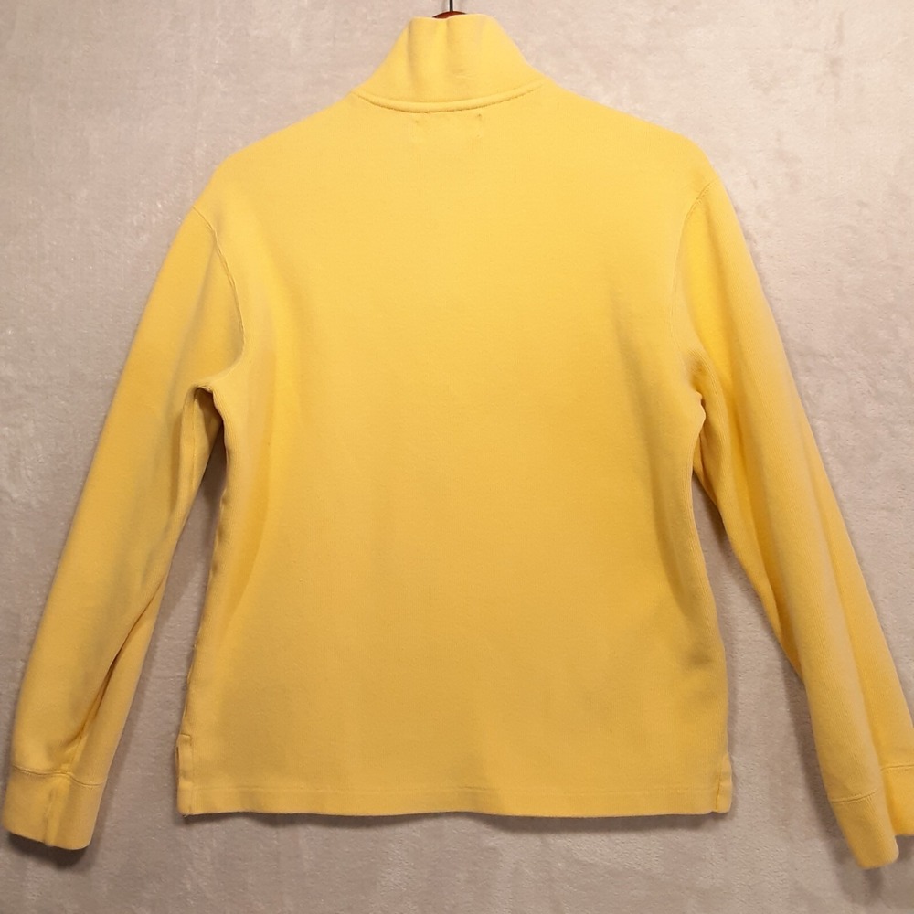 Vintage Mens Polo Ralph Lauren  1/4 Zip Pullover Sweater Sz.S/Yellow/Blue Pony - Picture 6 of 10